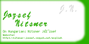 jozsef nitsner business card